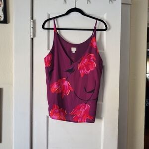 a new day Pink & Purple Floral V-Neck Camisole